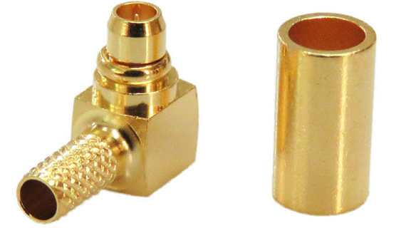 MMCX Connector - R/A Plug to .094 Cable-Crimp