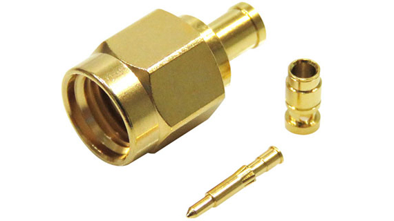 SMA Connector - Straight Plug to .051 Cable-Crimp