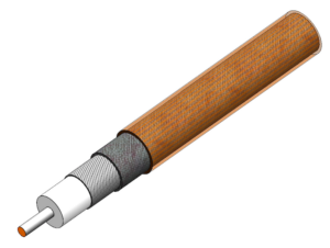 .138 Coaxial Cable - 50 Ω Flexible Jacketed Silver-Plated Copper Braid - Low-Loss, Non-Magnetic